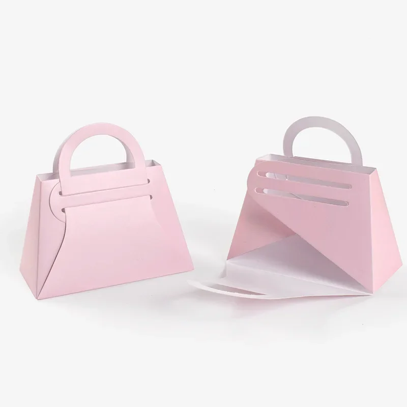 10/30/50pcs Paper Pink Wedding Candy Box Gift Bag DIY Folding Portable Bag Birthday Favors Party Supplies  Boxes for Wedding