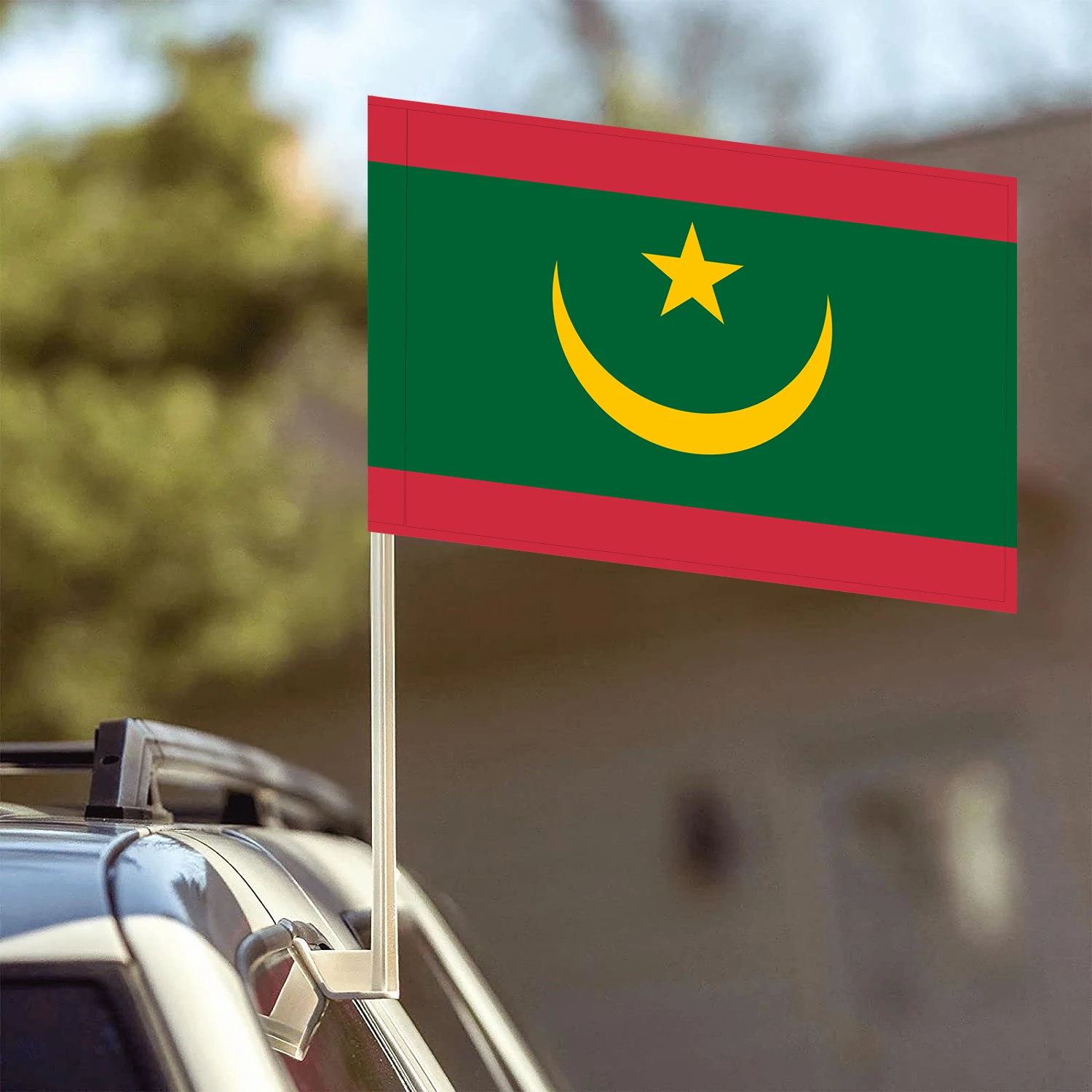 Flagnshow 100% Polyester Mauritania Car Flags