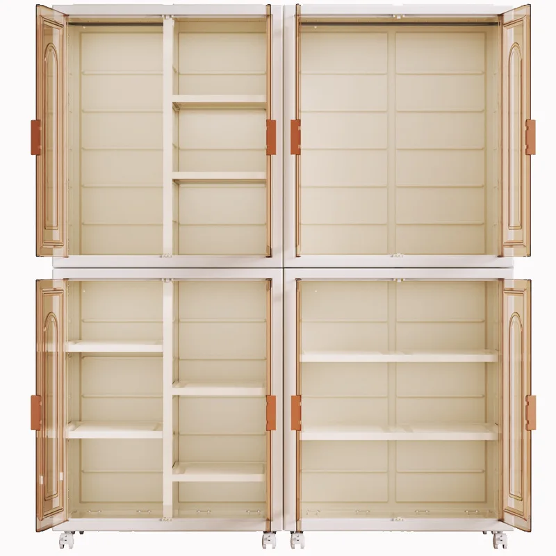 

Wardrobe Home Bedroom Multi-layer Plastic Wardrobe Rental Room Storage Cabinet Large Capacity