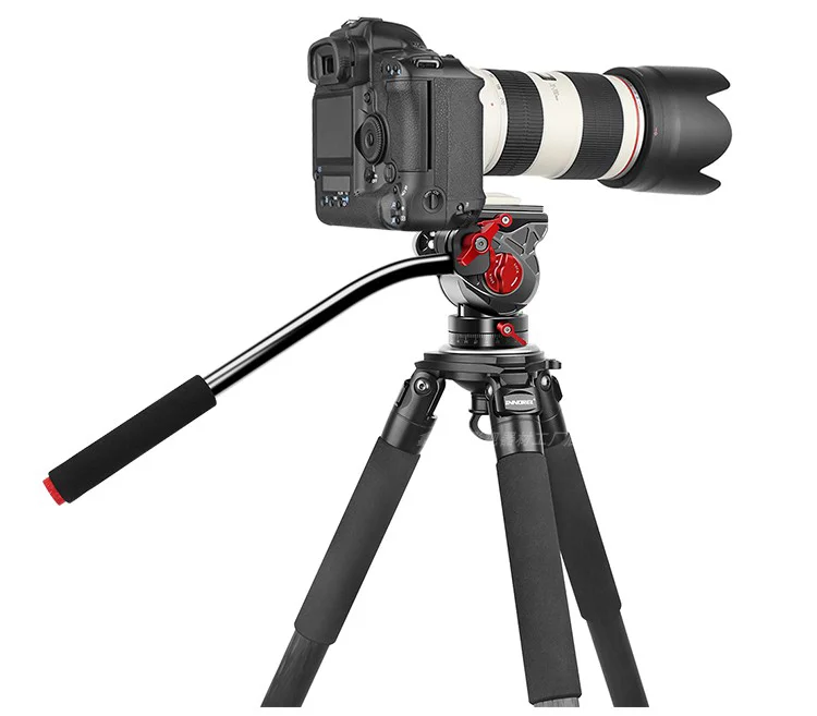 XINWENXUAN 8153 Video Fluid Head Panoramic Hydraulic DSLR Camera Tripod Head for Monopod Slider Adjustable Handle Camera
