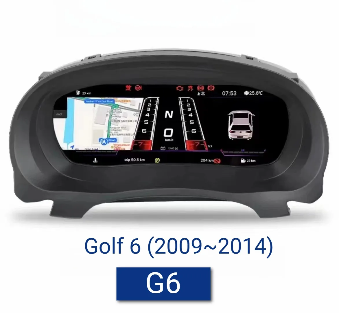 

10.25 inch Full Digital Dashboard Cluster Cockpit LCD Replacement for VW Golf 6 MK6 2009-2014 Years