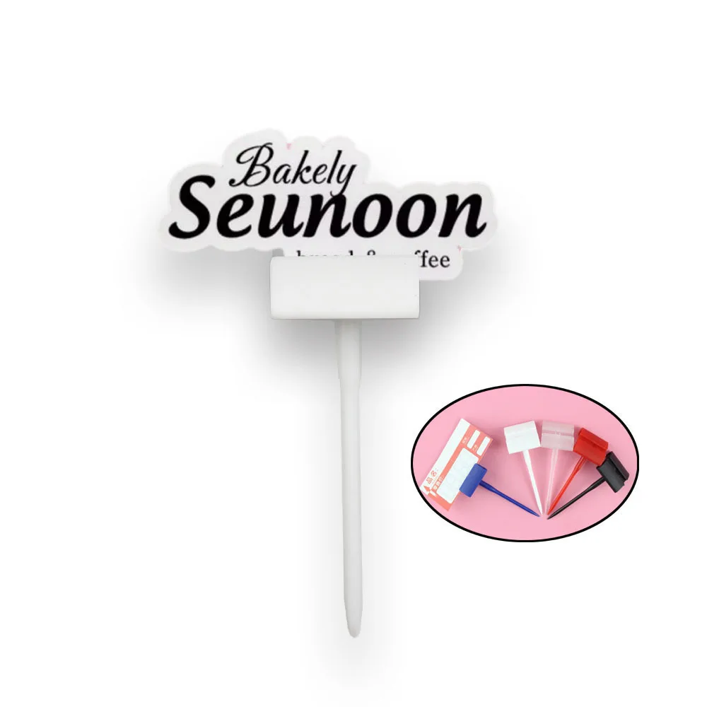 Price Tag Spike Holder para Retailing Store, Merchandise e Informações Price Display, Stand Up Clip