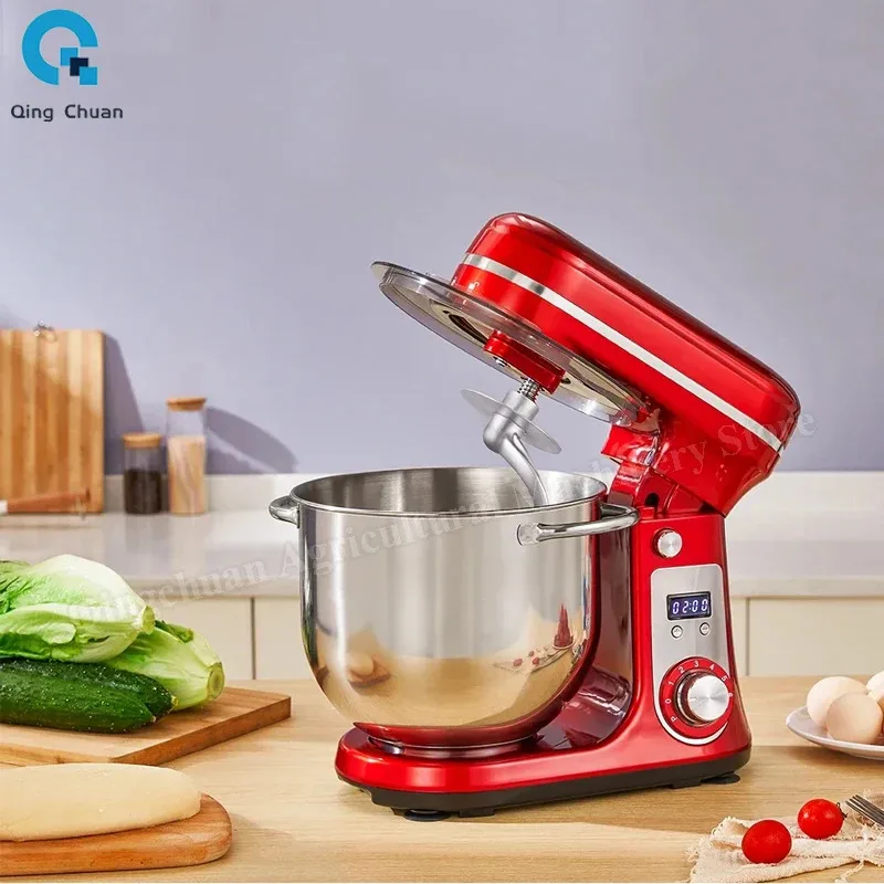 

Kitchen Food Stand Mixer, Blender, Quiet Motor, Cream Egg Whisk, Whip Dough Kneader, 6-Speed
