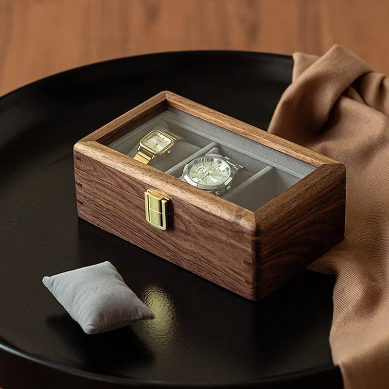 

Solid wood watch storage box household high-end exquisite men's and women's watch jewelry box wooden display box