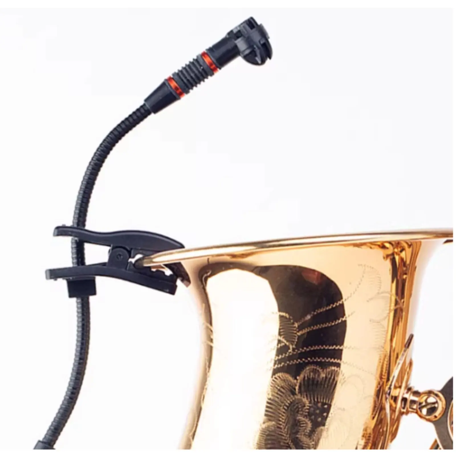 

Saxophone Audio Pickup Holder Strong Coil Saxophone Mic Clamp Brass Instrument Mic Holder Rubber Padded Instrument Audio Pickup