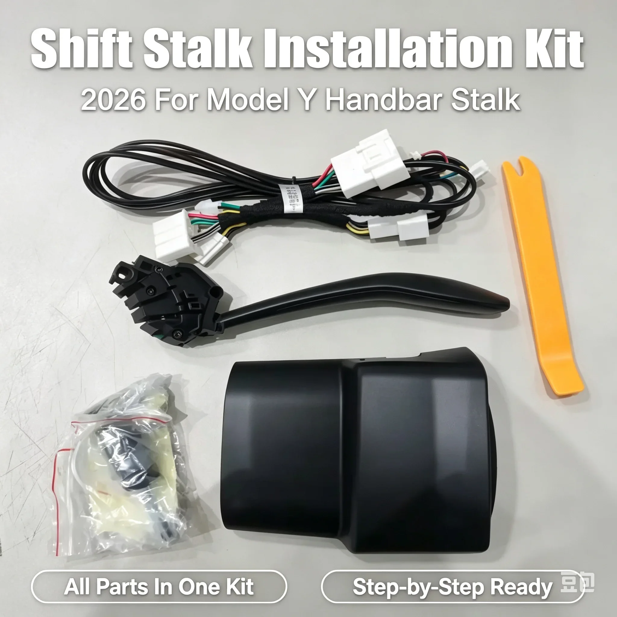 Smart Gear Stalk For Tesla Model Y Juniper 2026 Physical Drive Selector Stalk Shift Lever Retrofit Kit D/P/R Gearshift New