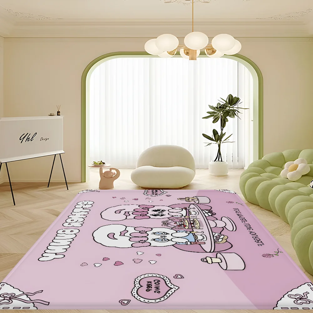 Esther Bunny Long Rugs Kids Room Bedroom Decoration Balcony Anti-Slip Doormat Living Room Alfombra