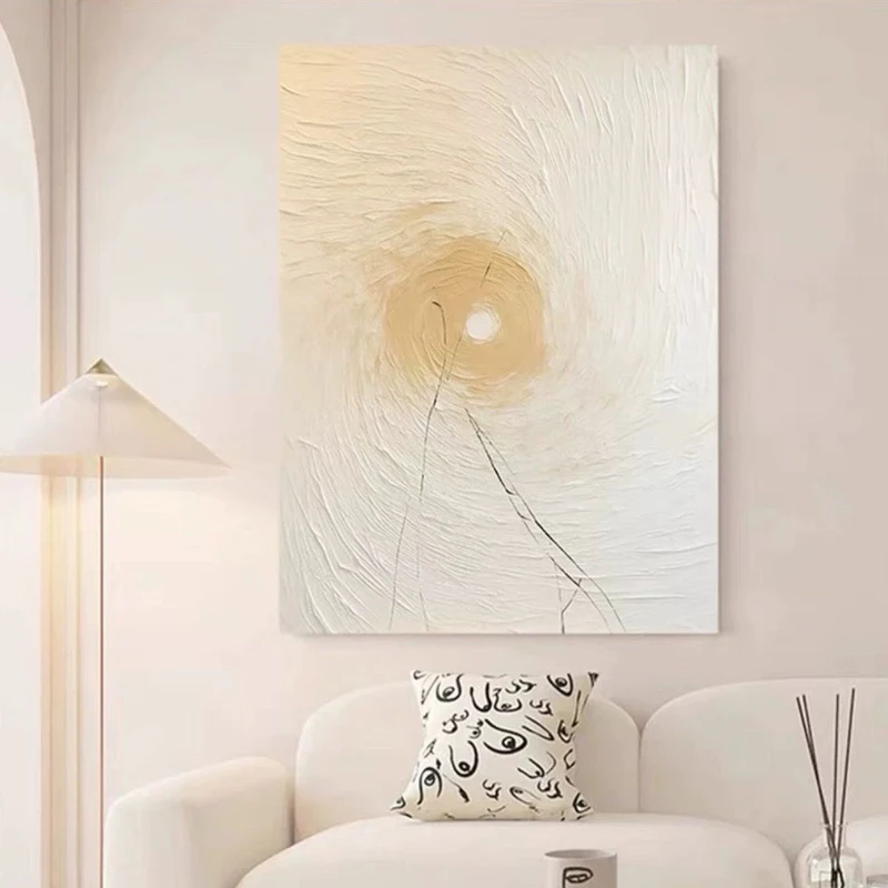 

Modern Abstract Texture Picture For Wall Decor Pure Hand Drawn Acrylic Oil Painting On Canvas Hanging Poster For Bedroom Porch