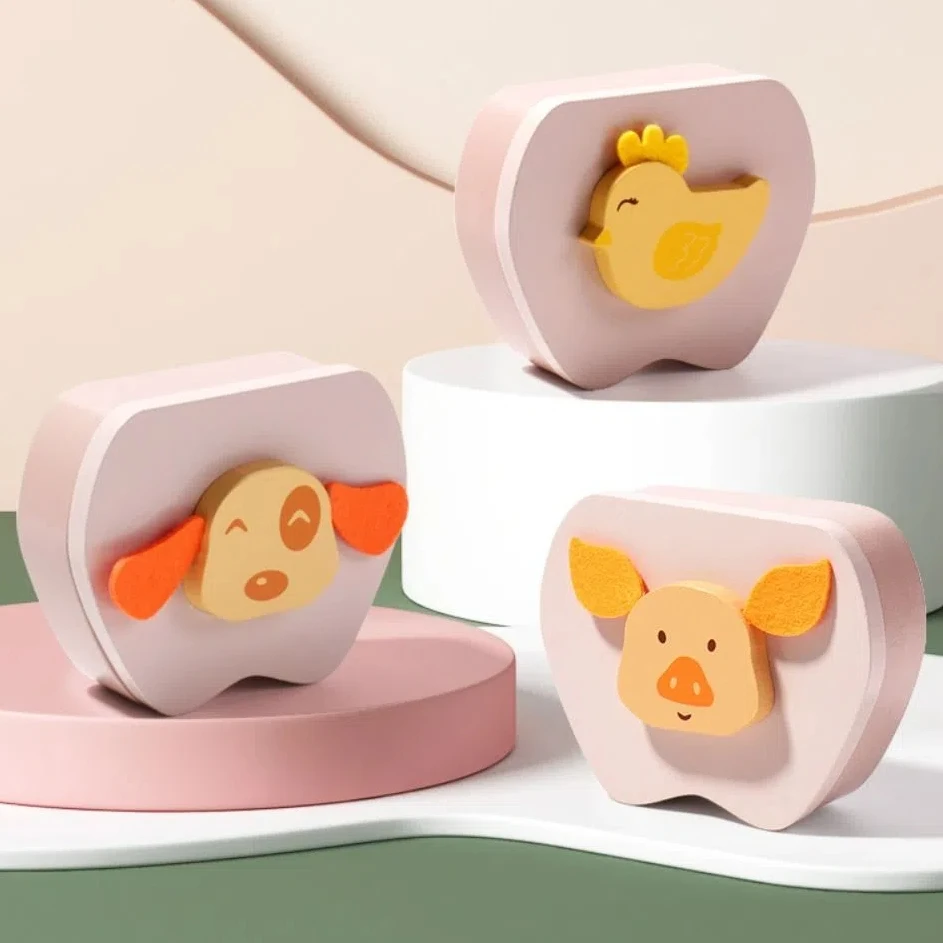 

Souvenirs Cute Baby Tooth Box Zodiac Collection Breast Teeth Storage Case Cartoon Gift Milk Teeth Organizer Children