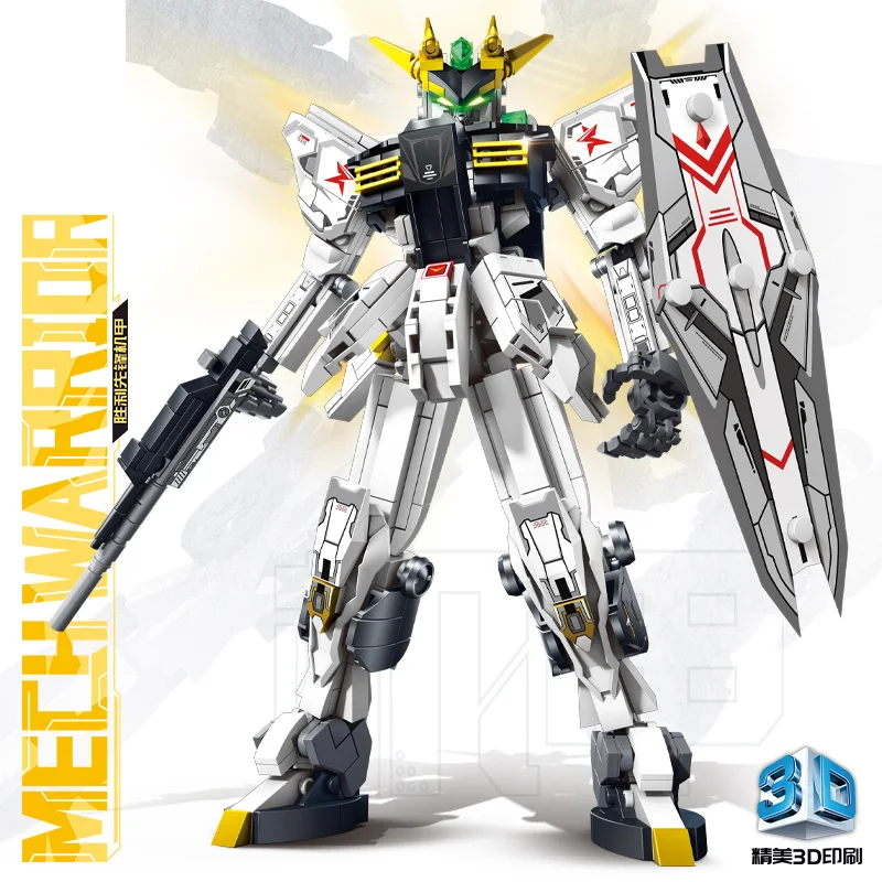 

MOC Transforming Mecha Robot Building Blocks Educational DIY Assembly Kit For Kids Mech Warrior Model Toy Gift & Desktop Decor