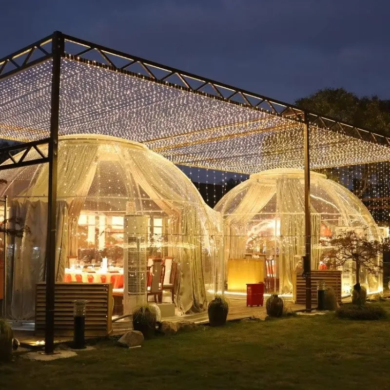 Outdoor Bubble Room China Supplier Romantic Hotel Clear PVC Inflatable Bubble Tent House 3.5m Diameter Bubble Container House