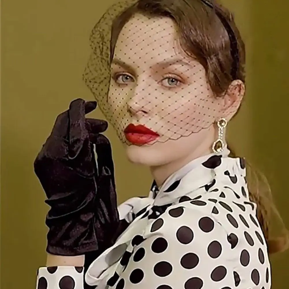 مجوهرات الشعر الحجاب Headbands فستان حفلات الزفاف إكسسوارات الشعر النساء سيدة فتاة الشعر الأطواق غطاء الرأس رئيس هوب شبكة واقي الوجه