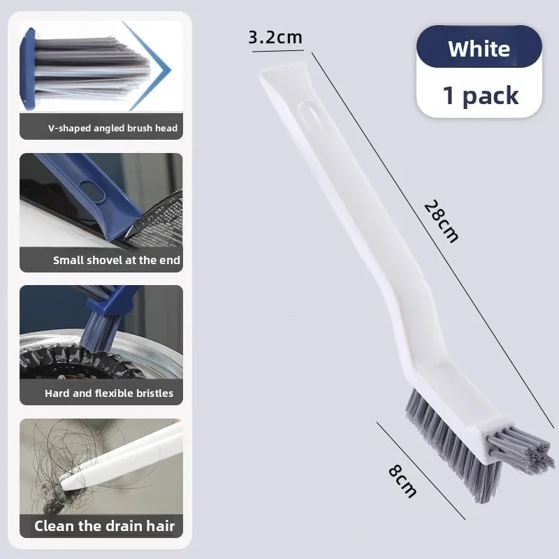 1/2PC Crevice Cleaning Brush Hard Bristle Corner Scrubber for Bathroom Tile Floor Kitchen Sink Grout Cleaner