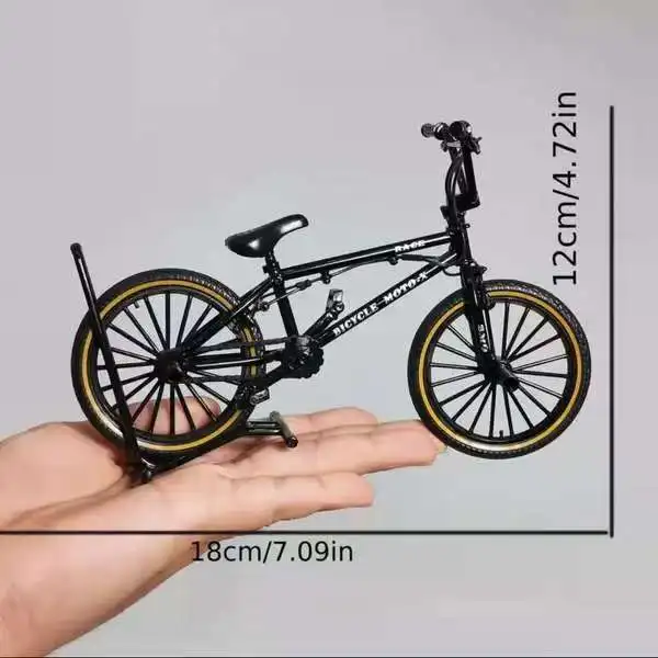 Simulation BMX Bicycle Model Ornament, Mini Finger Bike Model, Desktop Display Decoration for Home & Collection