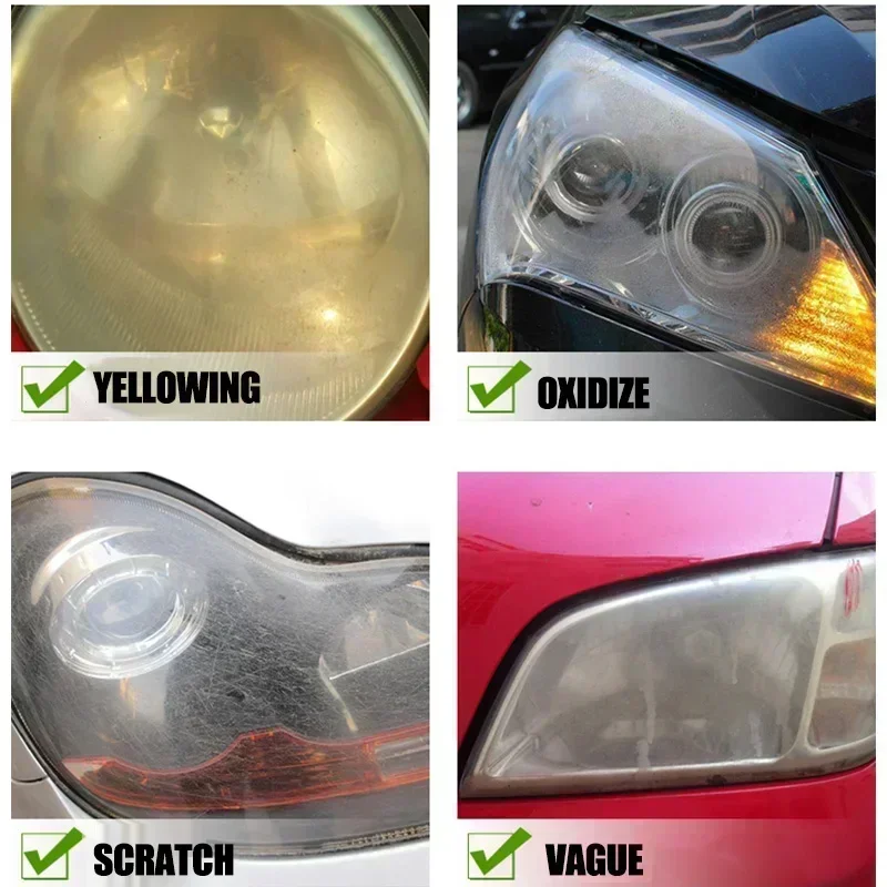 Car Headlight Restoration Paste Yellow Oxidized Polymer Cleaning Paste Lamp Refurbishment Headlamp Repair Polishing Kit view 4