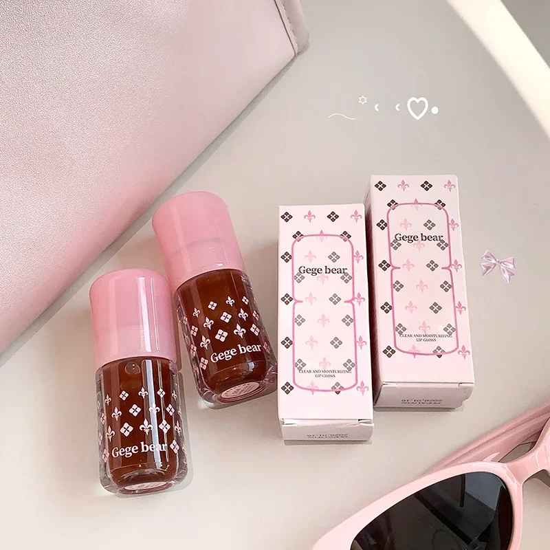 ملمع شفاه Gege Bear Pure - تركيبة مائية مرطبة، أحمر شفاه شفاف يدوم طويلاً