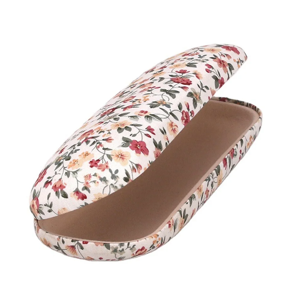 Retro Glasses Case Flower Printed Eyewear Hard Cases Cover Protective for Men Women Sunglasses Reading Eyeglasses Glasses Box