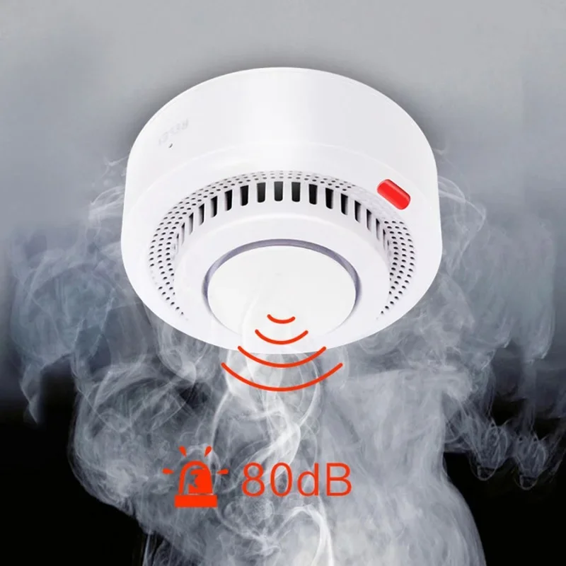WiFi Fire Detector Smart Fire Alarm WiFi Battery-Powered Fire Detector Real-Time Home Security Wireless APP Notification