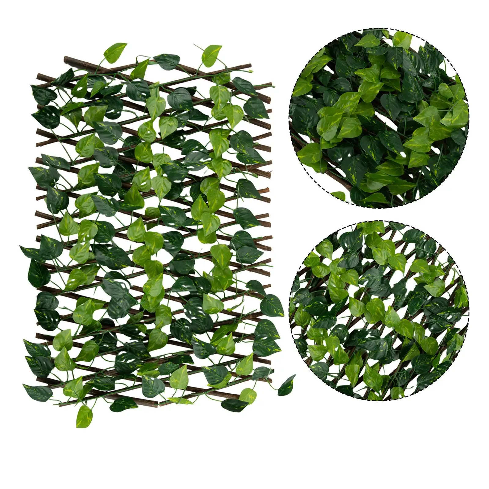 Artificial Fence Leaf Fake Plant Ivy Fence Telescopic Fence Trellis Expandable Wall Expandable Stretchable