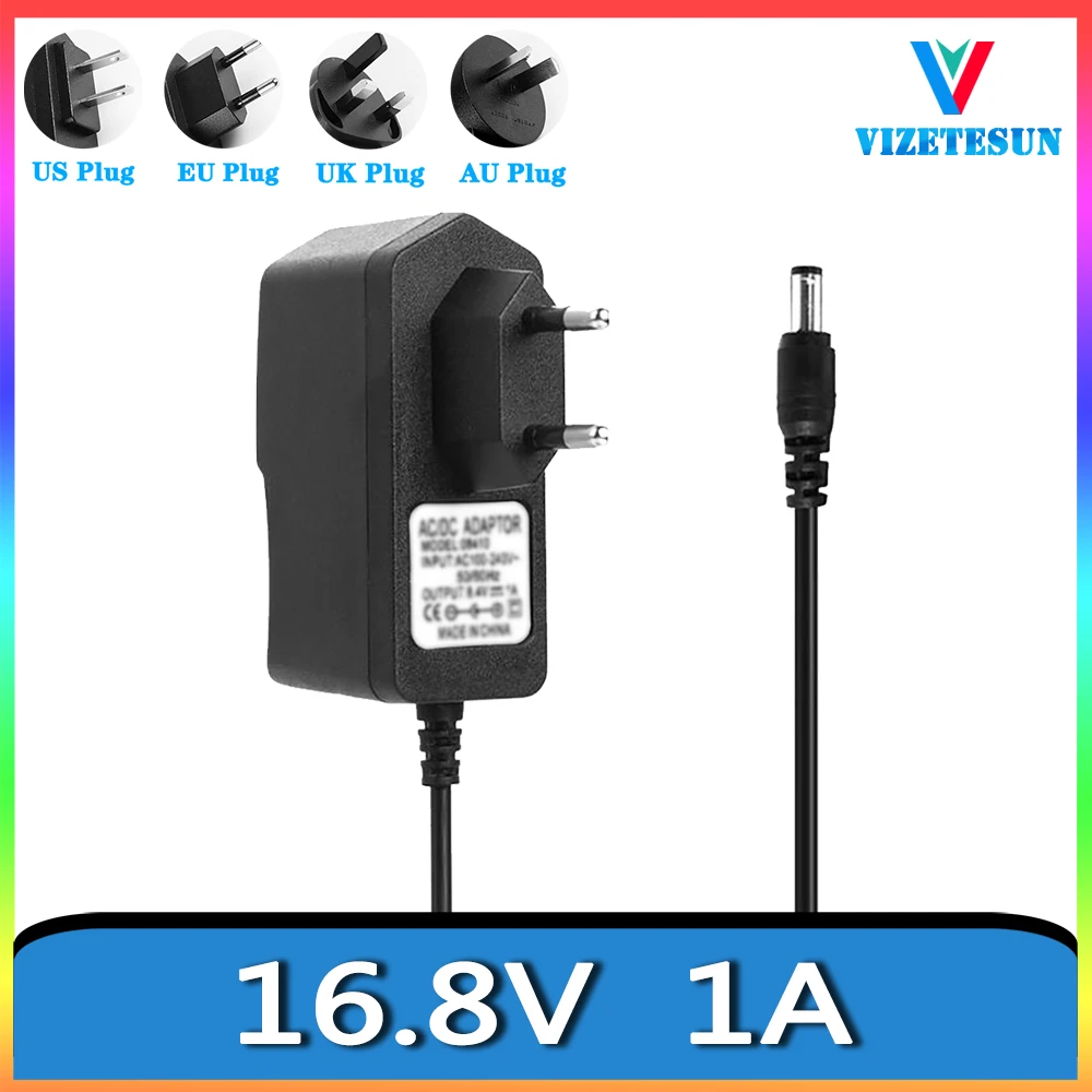 16.8V1A Electric Drill Hand Electric Wrench Charger 16.8V 1000MA Lithium Battery Charger DC 5.5 * 2.1MM