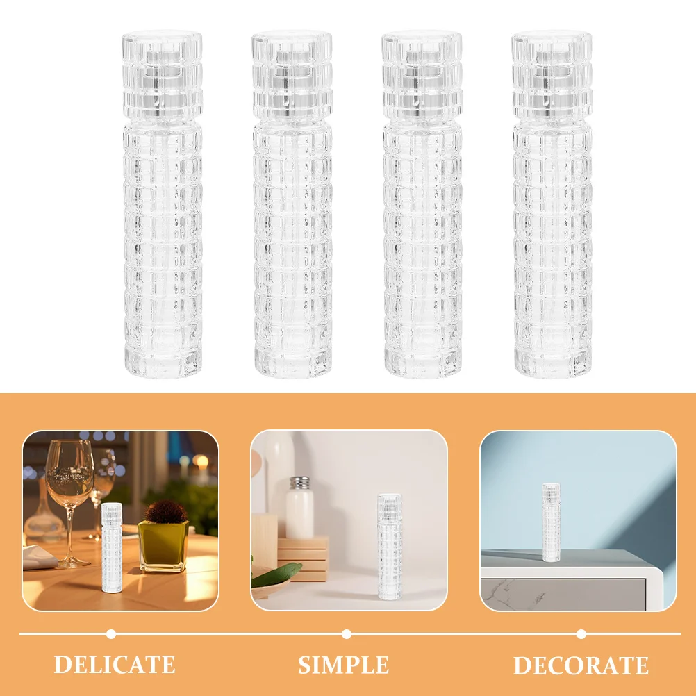 4 قطعة بار كوكتيل البخاخة مجموعة واضح كريستال زجاج رذاذ زجاجة ل المر Absinthe غرامة ضباب البخاخ إعادة الملء تصميم أنيق