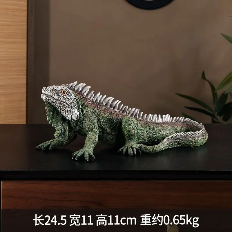 High-End Luxury Modern Wealth-Attracting Lizard Figurine Craft Decor for Entryway TV Stand Desk