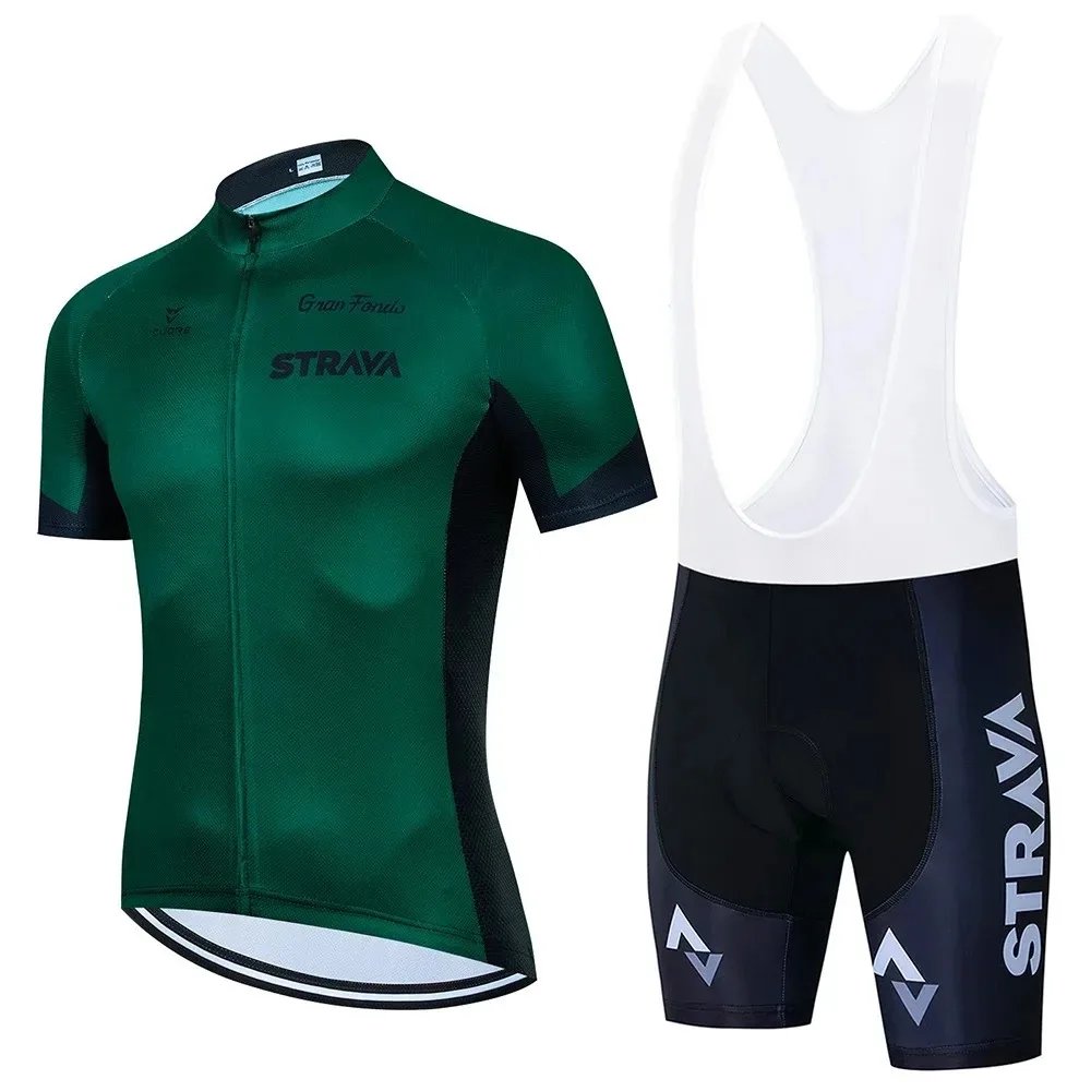 Strava Fahrrad Radfahren Jersey Set Herren Sommer Kurzarm Berg Uniform Ropa Ciclismo Radfahren Maillot Radfahren Kleidung Anzug – Detail 7
