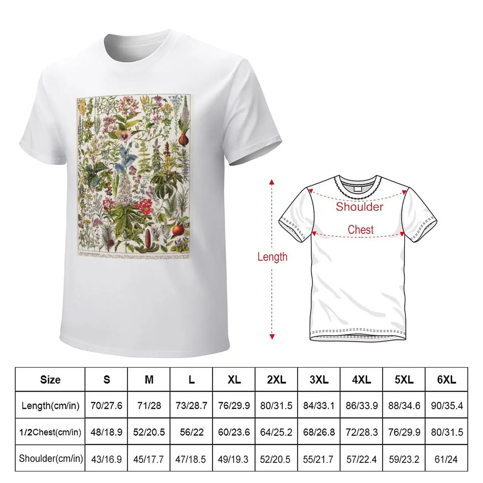 Adolphe Millot - Plantes Medicinales A - French vintage poster T-Shirt tops vintage Men's t-shirts