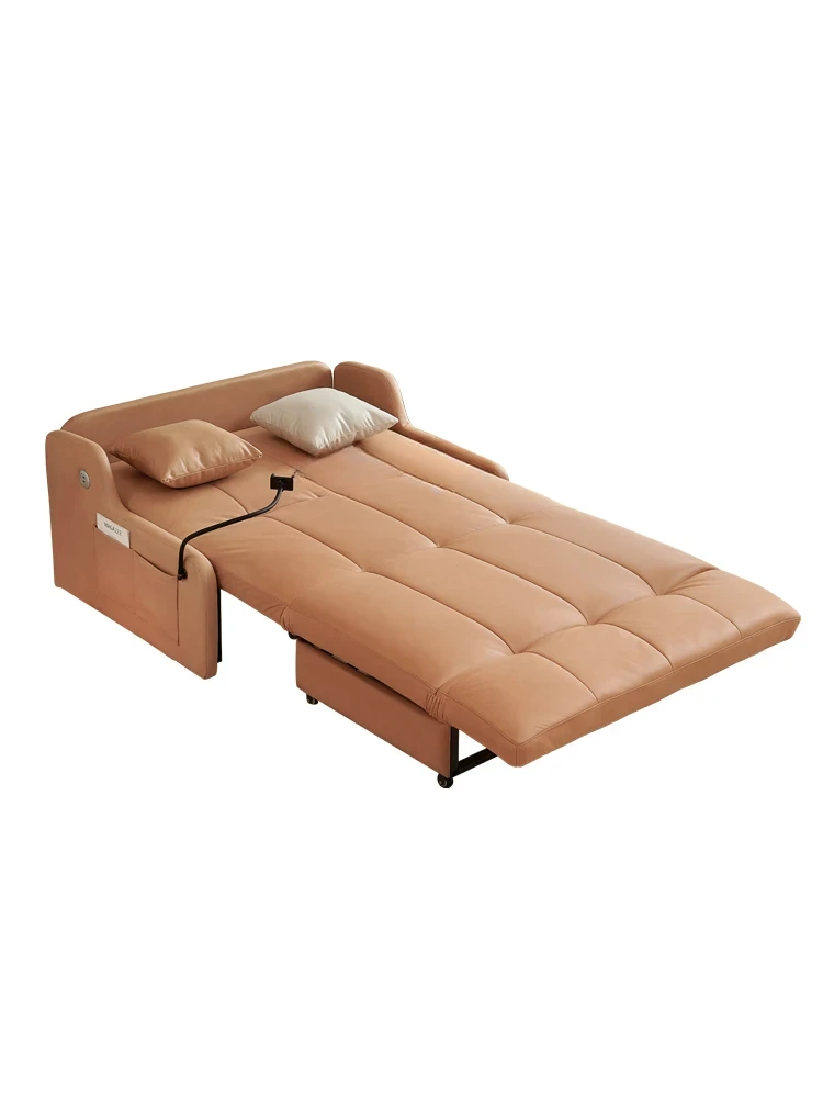 Electric Sofa Bed Foldable Dual-Use Multifunctional Bedroom Office Balcony Sofa Recliner