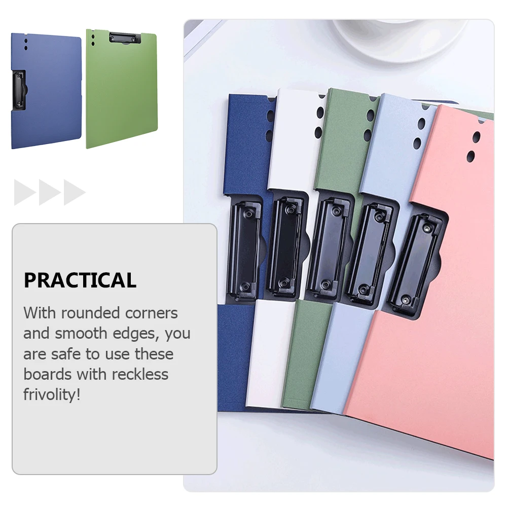 

2 Pcs Solid Clipboards Folder with Storage Adhesive Smooth Edges Paper Folders Foam Pp Material File Portable