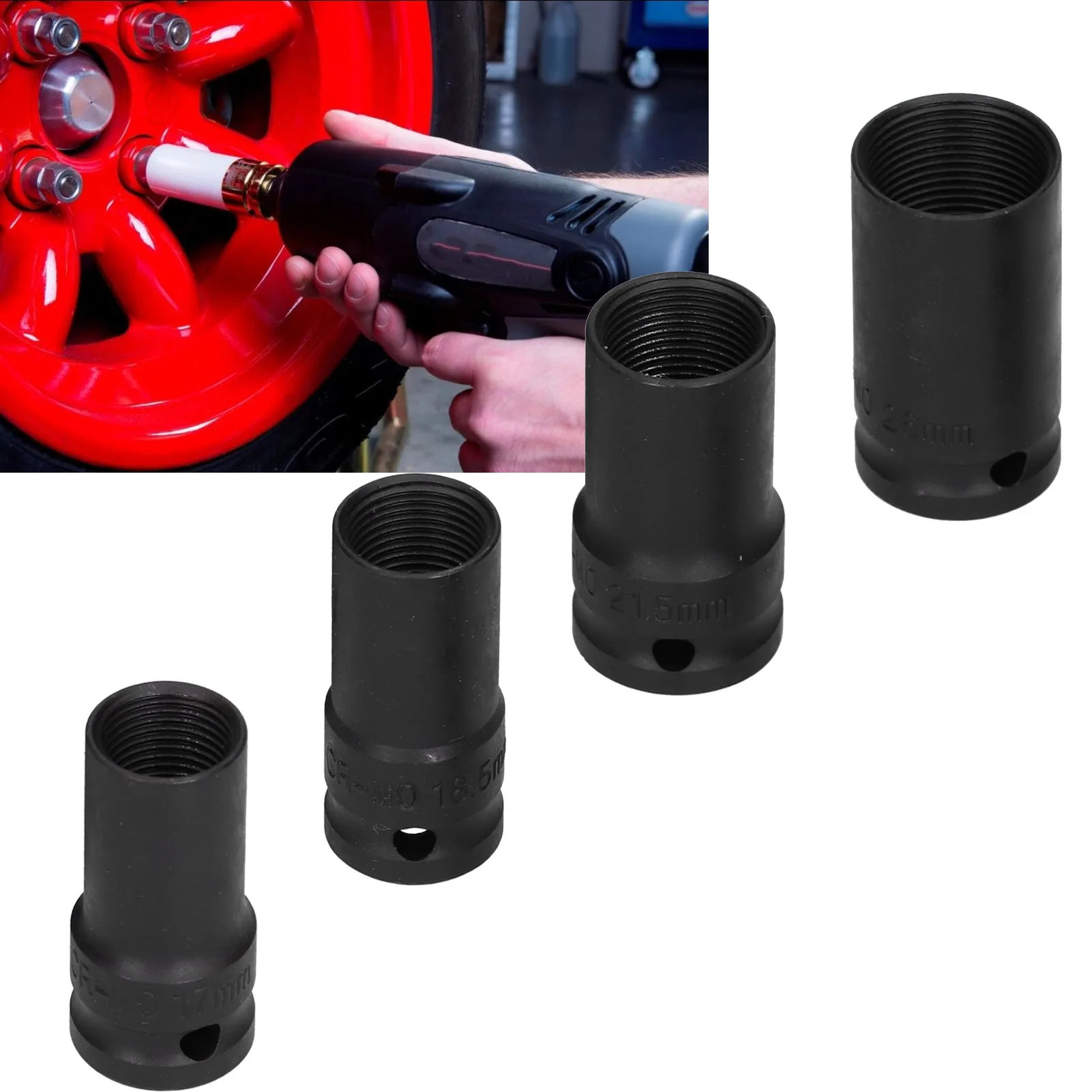 

4pcs Locking Wheel Nut Removal Sockets Removers Extractors Kit Aluminum Alloy Car Tool