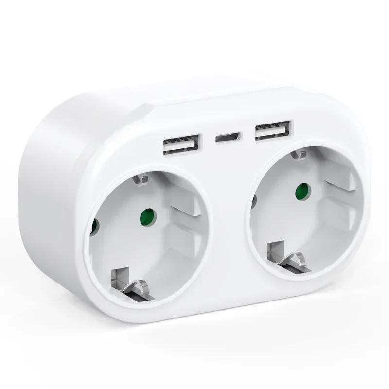 EU KR Plug Power Strip with AC Outlets USB Charging Ports Wall Socket Power Adapter Electrical Socket For Home Office