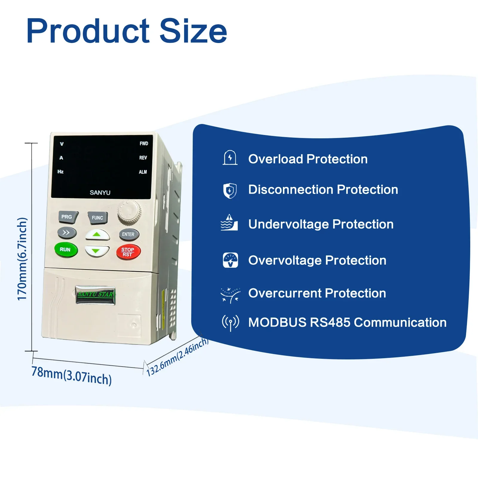 High Speed Inverter SY3000 3PH 380V 50/60HZ Solar Pump Inverter Solar Inverter with CE
