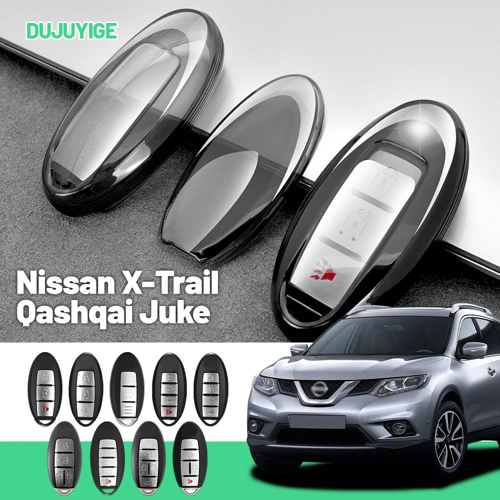 Clear TPU Car Key Case For Nissan X-Trail Qashqai Juke Pathfinder Murano Key Fob Cover Protector Shell Auto Accessories