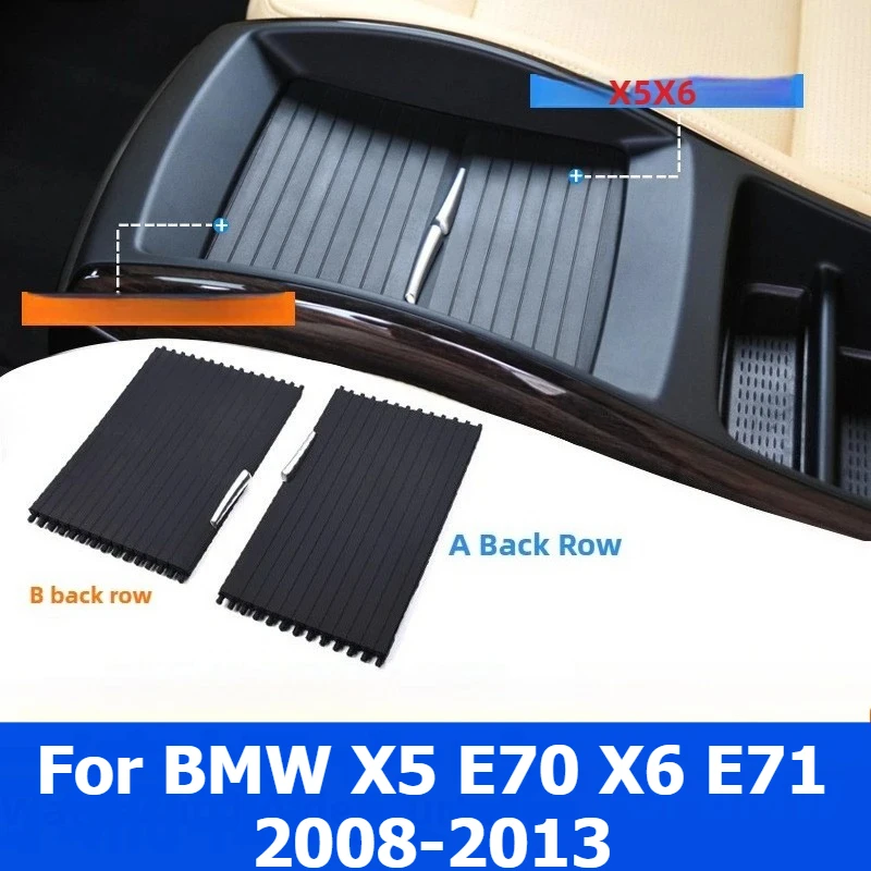 

For BMW X5 E70 X6 E71 2008-2013 Center Console Cup Holder Sliding Lid Panel Cover Water Cup Storage Trim Replacement Accessory