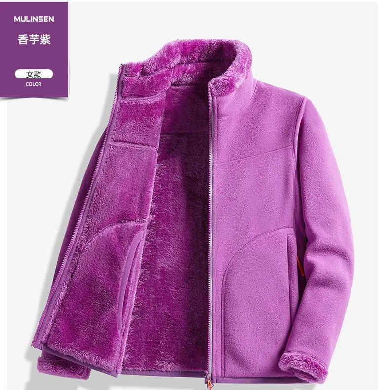 Top capispalla da donna per l'autunno e l'inverno 2025 in pile double face e felpa con cappuccio in pile corallo spesso