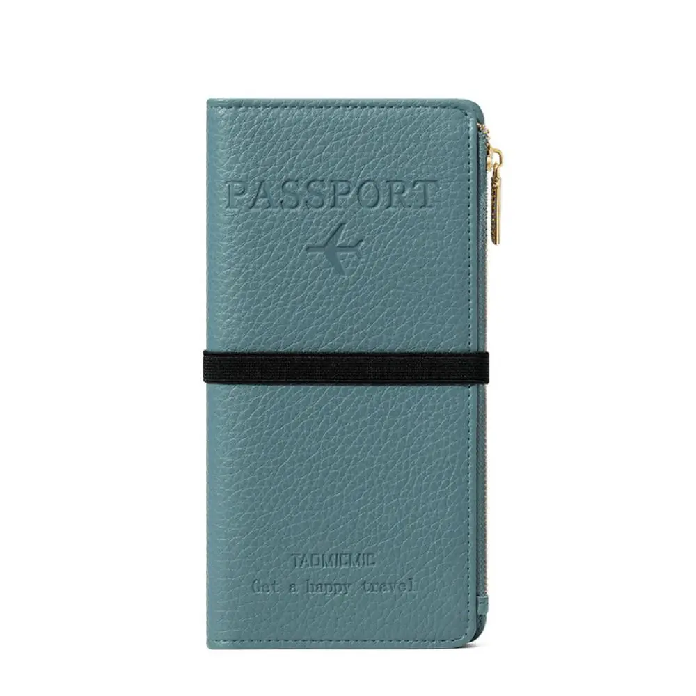 New Portable PU Passport Bag Waterproof Multi-card RFID Passport Cover Anti-theft Certificate Storage Passport Protective Cover