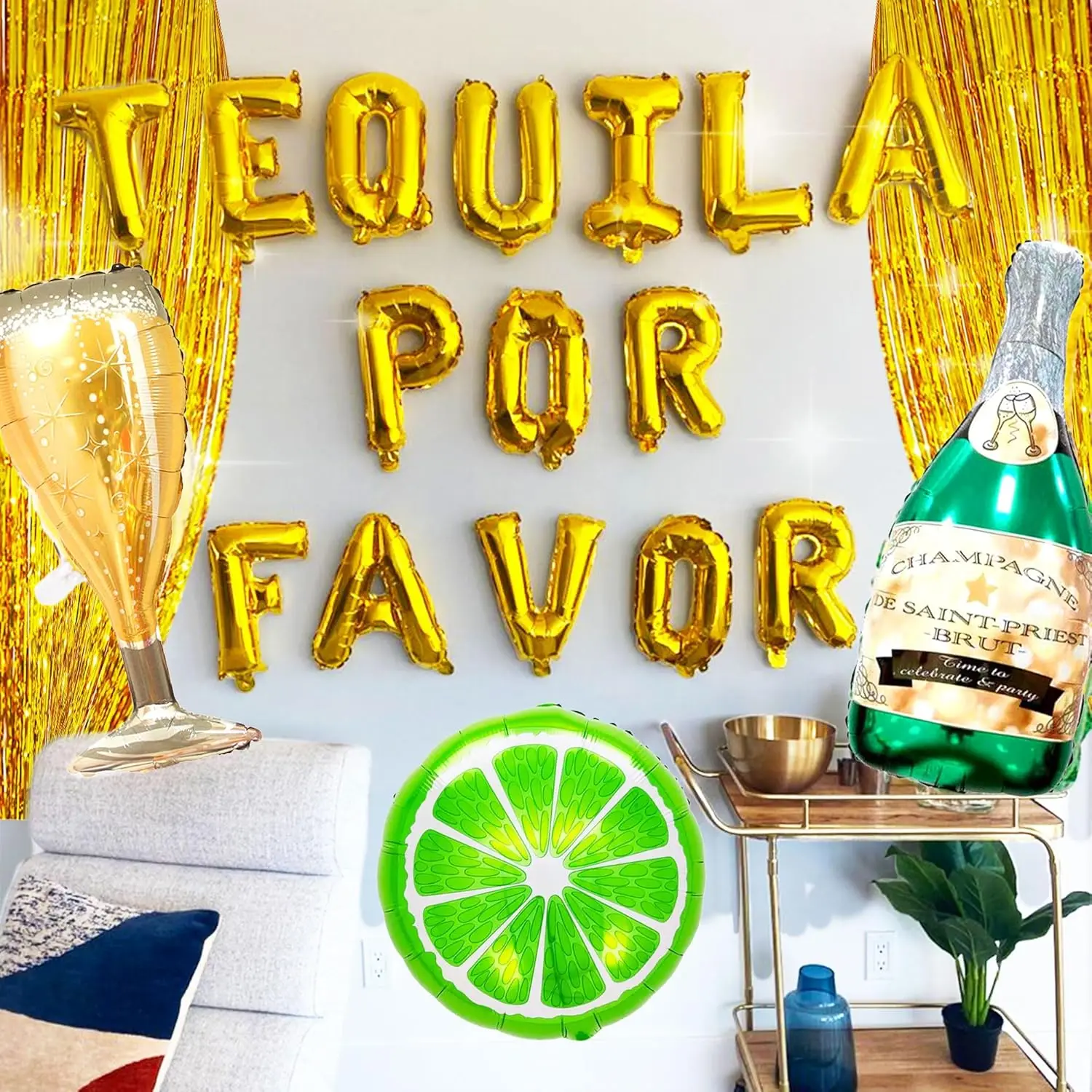 LaVenty Tequila Por Favor Banner Tequila Bar Bachelorette Wedding Cincode Mayo Housewarming Christmas Birthday Banner