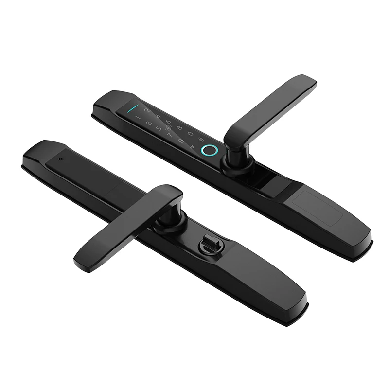 سبائك الزنك تويا المنزل الذكي قفل ببصمة الأصبع مع تويا واي فاي APP IC بطاقة رمز بدون مفتاح الذكية الإلكترونية الألومنيوم قفل الباب المنزلق #3