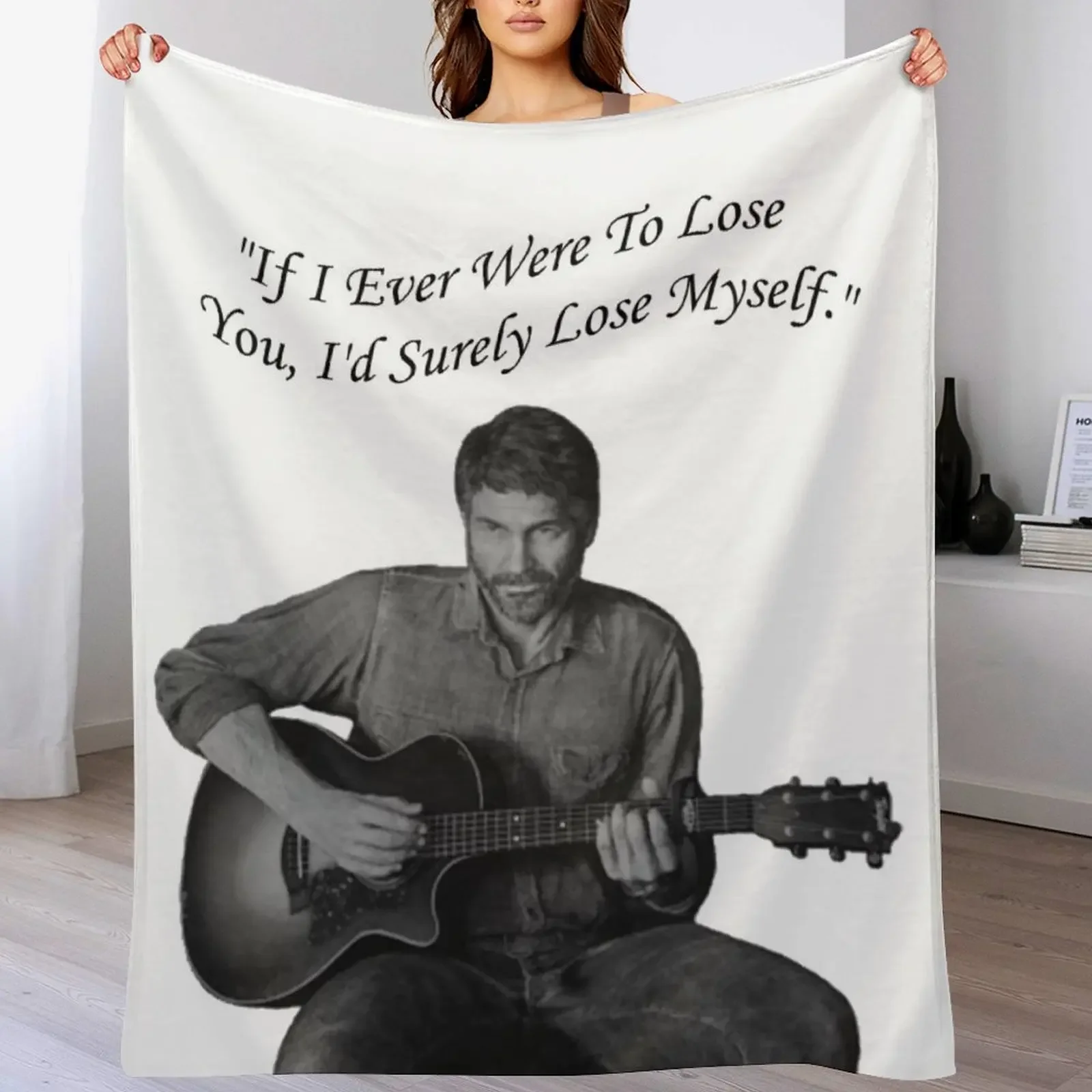 

Joel (TLOU) If I Ever Were To Lose You Art Throw Blanket Flannel Fabric Soft Retros Sofa Throw Blankets