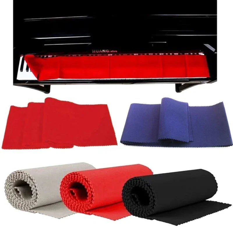 Piano Keyboard Cover Woolen Cloth Piano Dust Cover Fit 88 Keys Pianos Soft Washable Piano Keyboard Protective Dust Cover