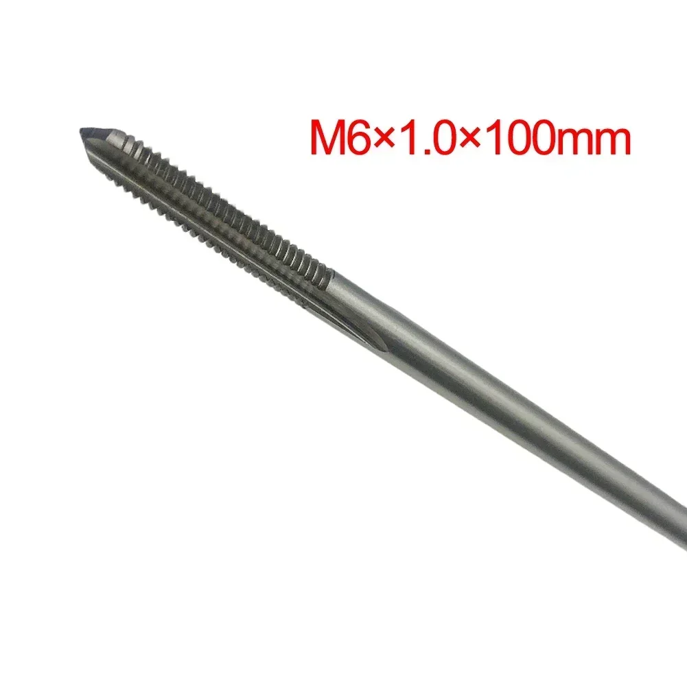 Extended Long Shank Extension Plug Tap M6 X1.0 X100mm HSS RH 6mmX1.0mm Metric Right Thread Faucet Hand Tools