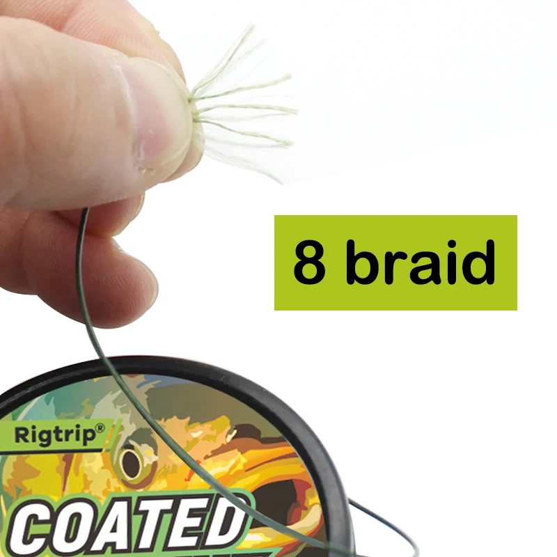 1 Stück 5m Karpfen-Angelschnur mit Hakenverbindung, beschichtete Hakenverbindung, Geflochtene Schnur für Hair Rig, 15IB 25IB 35IB, Karpfen- und Grobangel-Zubehör – Detail 4