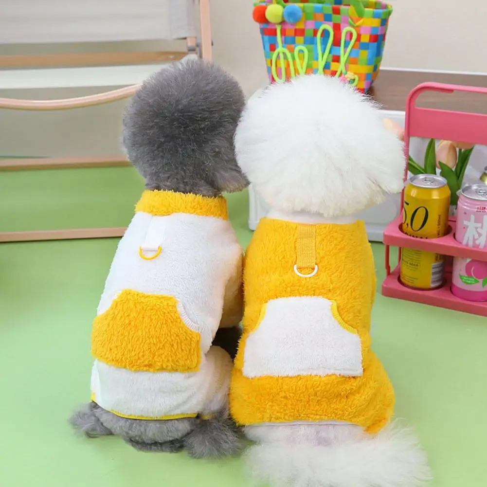 Pet Clothes Comfortable Pet Bodysuit Winter Dogs Jumpsuits Contrasting Color Pet Overalls Warmth Cat Romper Pet Supplies