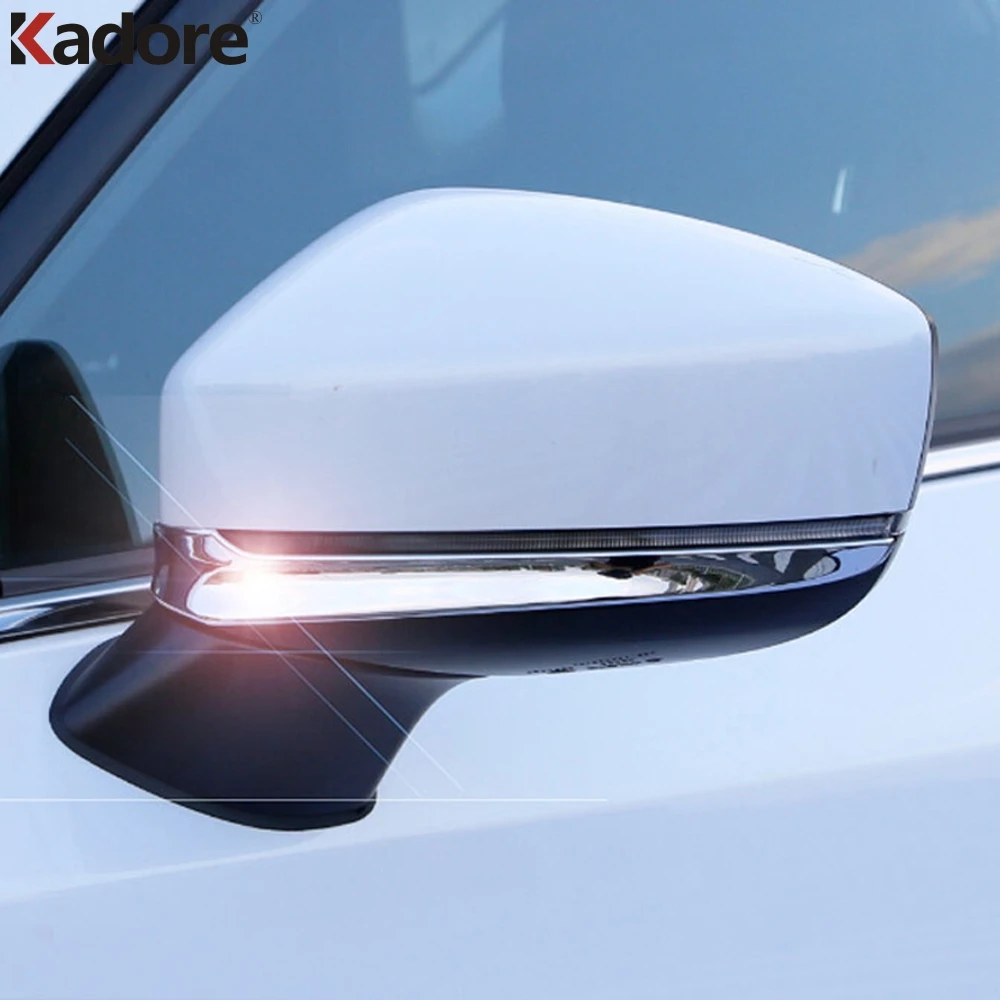 For Mazda CX-5 KF 2017-2024 & CX-8 CX-9 2017-2025 Rearview Mirror Strip Cover Trim Decorate Frame Moulding Car Accessories