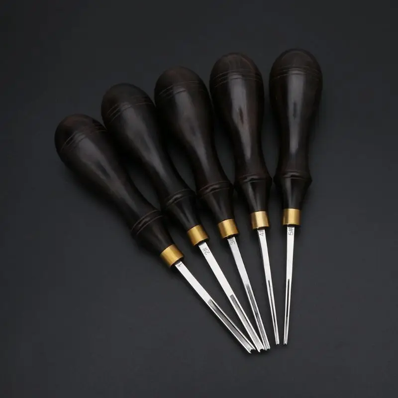 Leather Creaser Steel Ebony Blackwood Shallow Craft Mark Tool F17 20 dropshipping