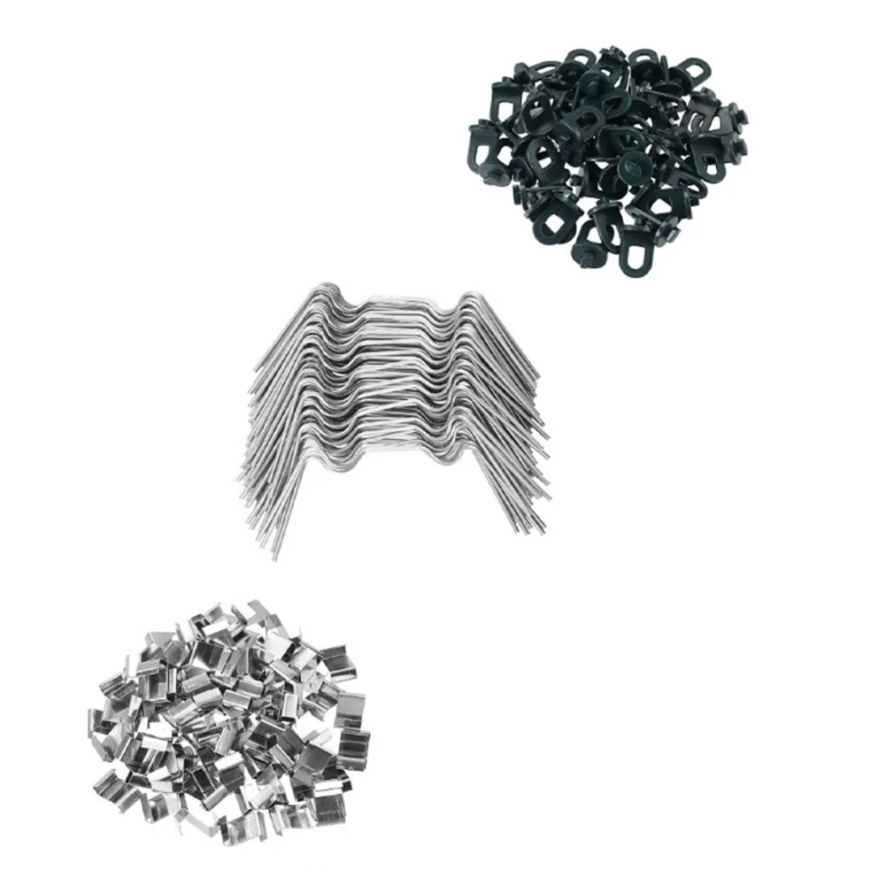 150pcs Stainless Steel Greenhouse Accessories W Nails Z Clips and Fixing Rings for Glass Window Mounting and Support