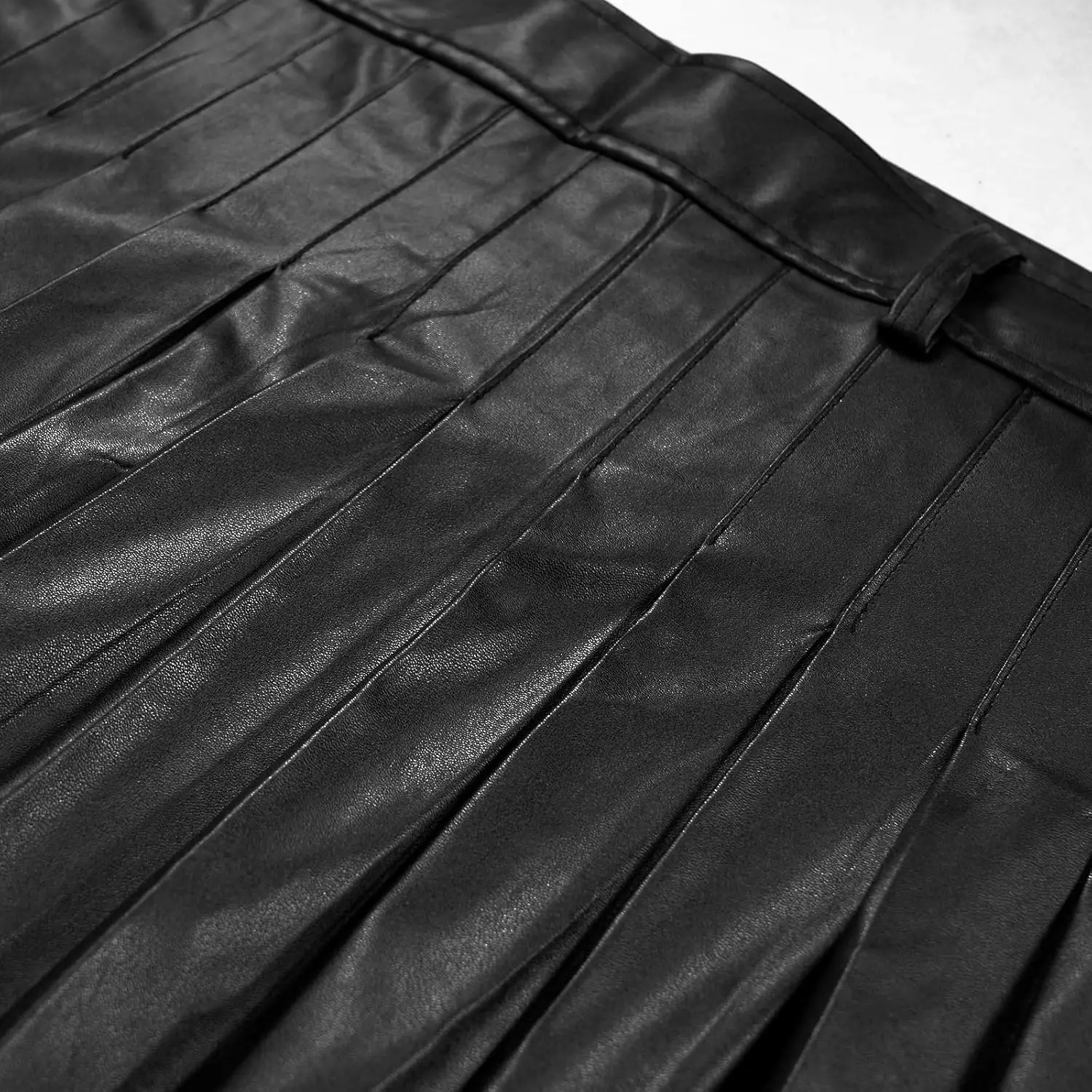 남성 스코틀랜드 유틸리티 킬트 빈티지 고딕 플리츠 스커트 빈티지 전통 가죽 하이 웨이스트 킬트