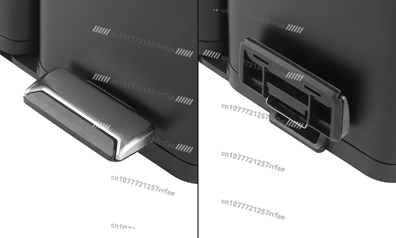 صندوق فصل النفايات سعة 60 لترًا، صندوق دواسة من الفولاذ المقاوم للصدأ مع غطاء مغلق ناعم، صندوق إعادة تدوير المطبخ مع 3 أقسام