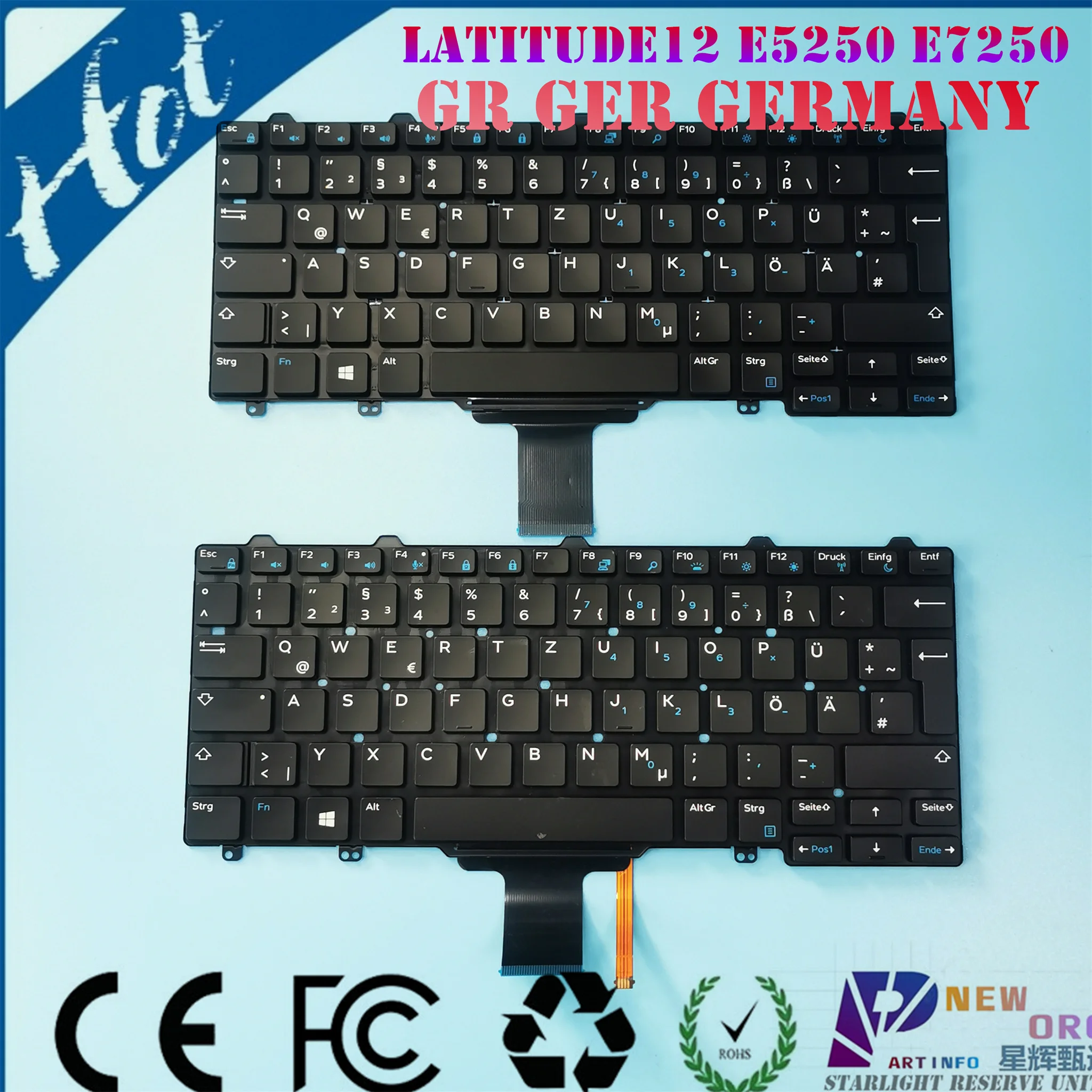 Brand new orginal Laptop  keyboard for DELL LATITUDE E5250 E5270 E7250 E7270 series 0MNC3N 0769G9